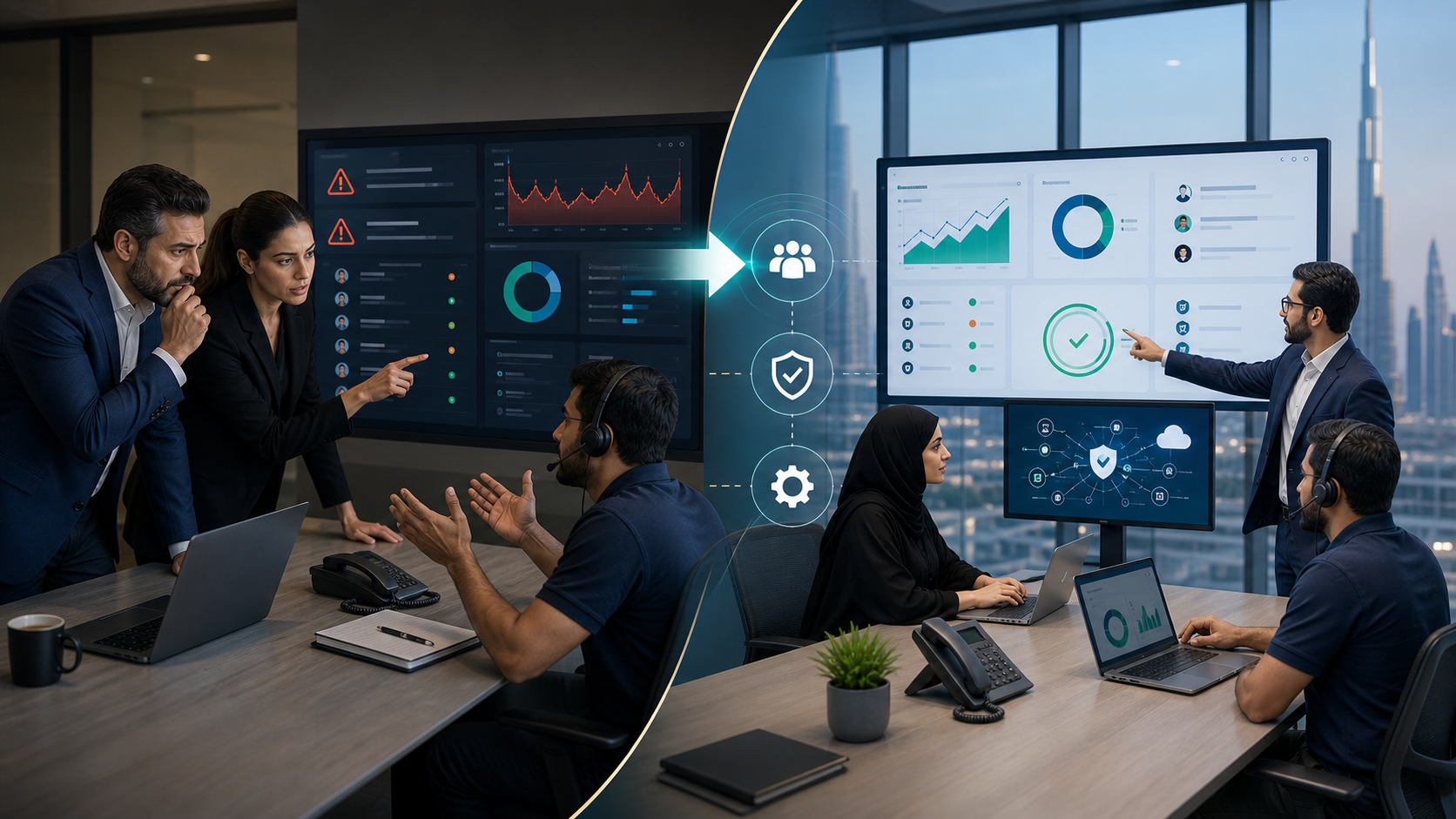 Dubai business reviewing IT support provider performance and transition plan